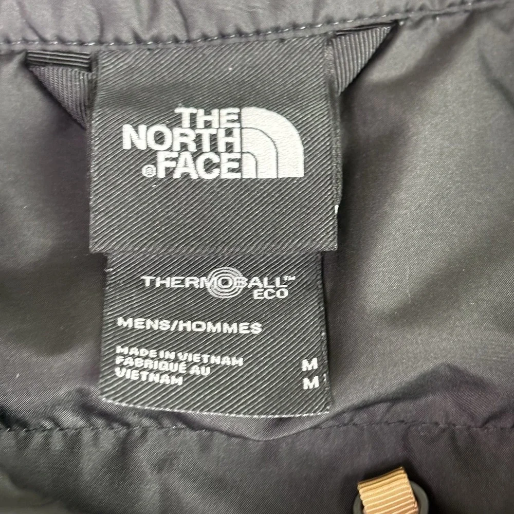 North Face Jacket Men's Size Medium Black Thermoball Puffer Lightweight Hiking